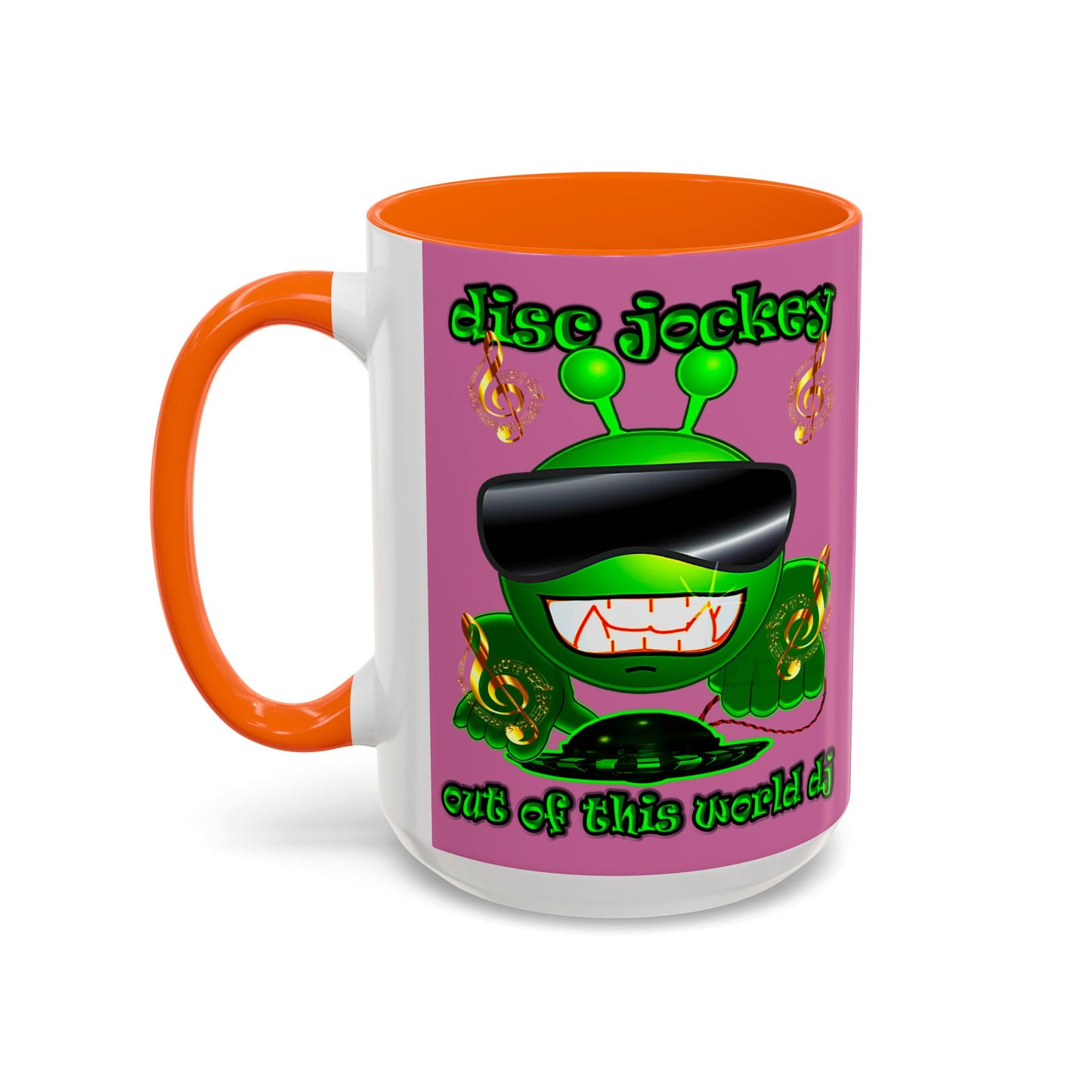 disc jockey - Accent Mug (light pink)