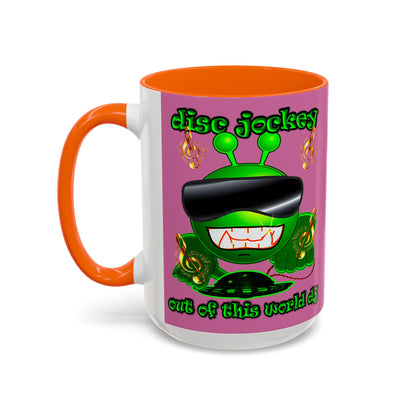 disc jockey - Accent Mug (light pink)