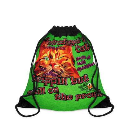 schrodinger's cat - Drawstring Bag (green turf)
