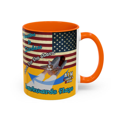 shoot for the stars - Accent Mug (yellow)