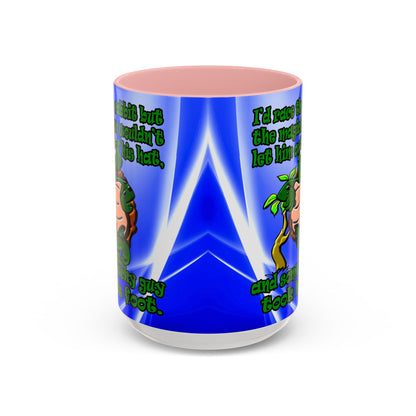turtle race - Accent Mug (blue-white wave)