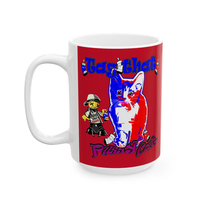 tag that - White Mug (dark red)
