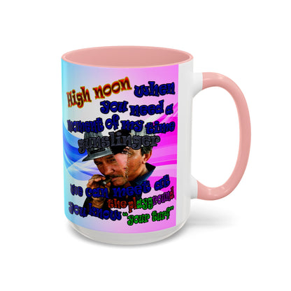 high noon - Accent Mug (light blue-pink wave)