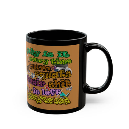 the bum's shit - Black Mug (light brown)