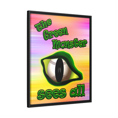 green monster - framed canvas art (color blur)