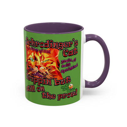 schrodinger's cat - Accent Mug (green)