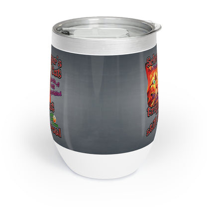 schrodinger's cat - Chill Wine Tumbler (grey-light grey)