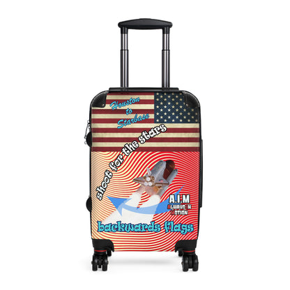 shoot for the stars - Suitcase (yellow-orange wave)