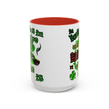 celtics logo - Accent Mug (white)