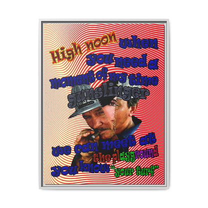 high noon - framed canvas art (yellow-orange wave)