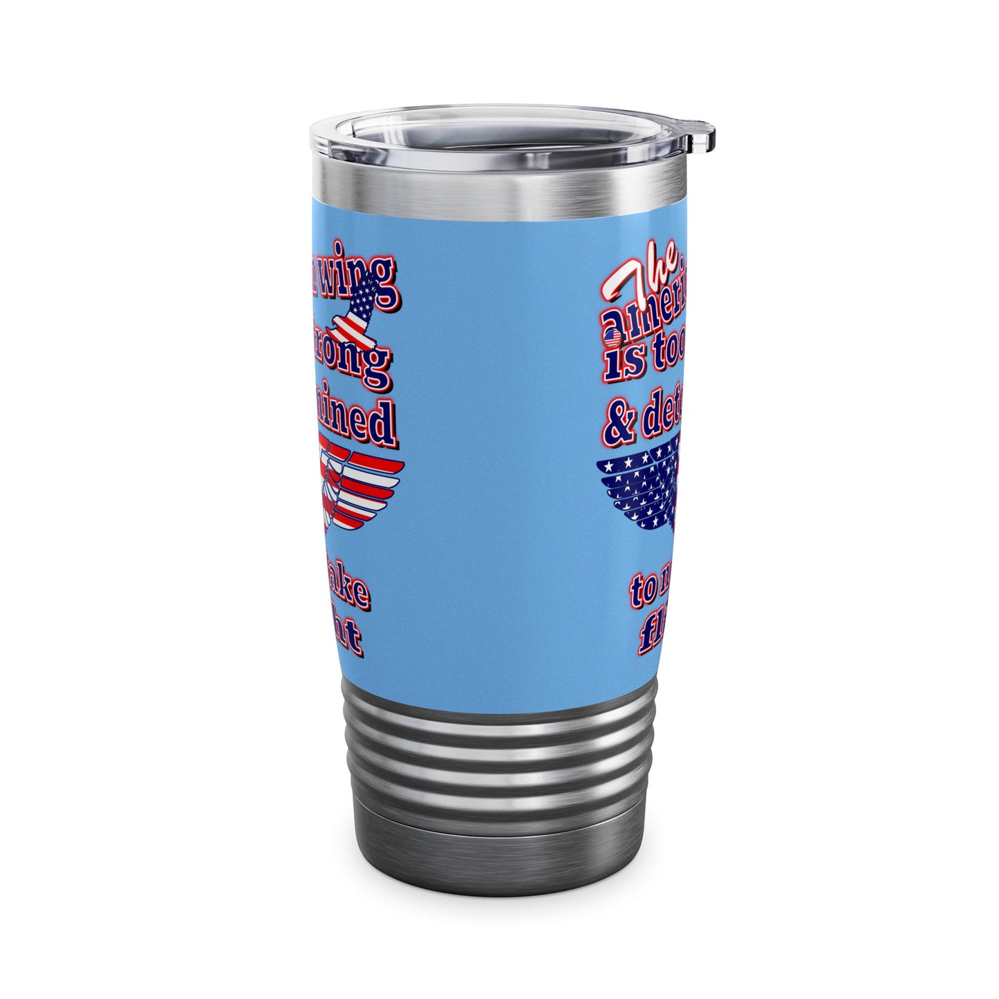 american wing - Ringneck Tumbler, 20oz (light blue)
