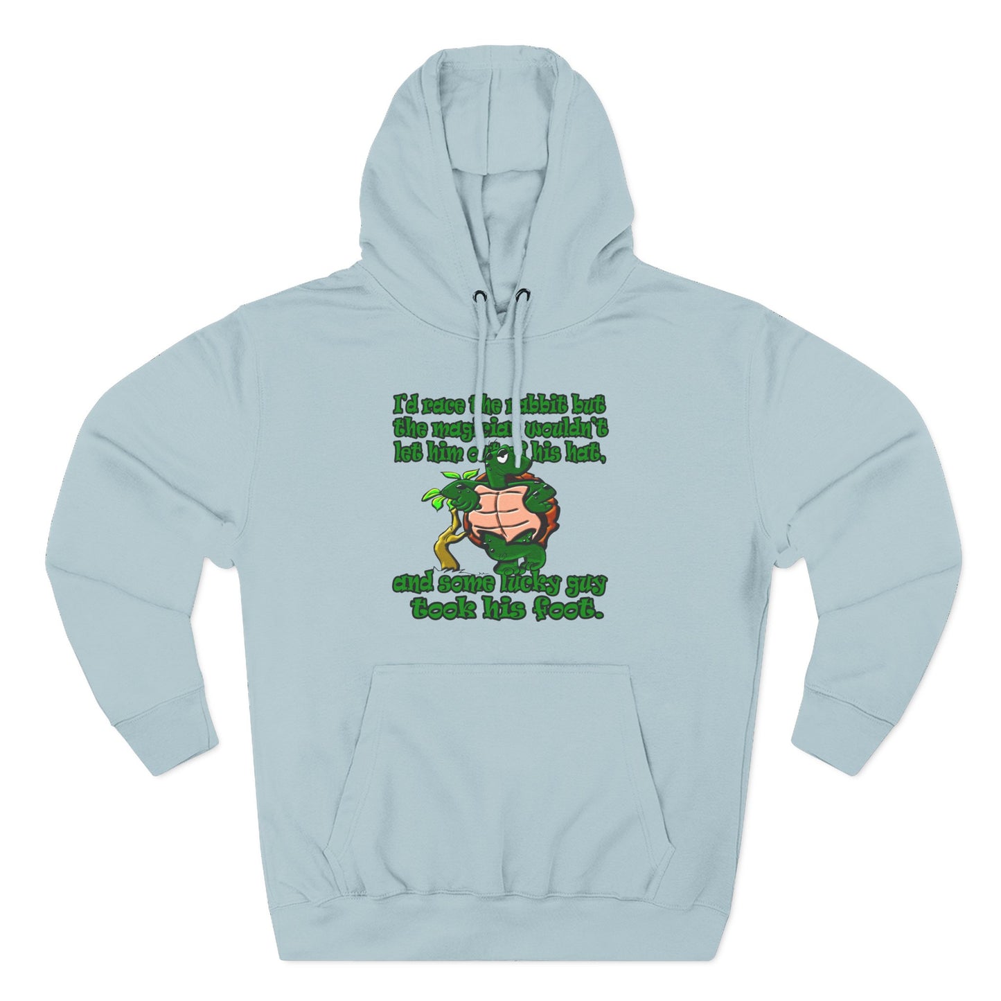 turtle race - Three-Panel Fleece Hoodie