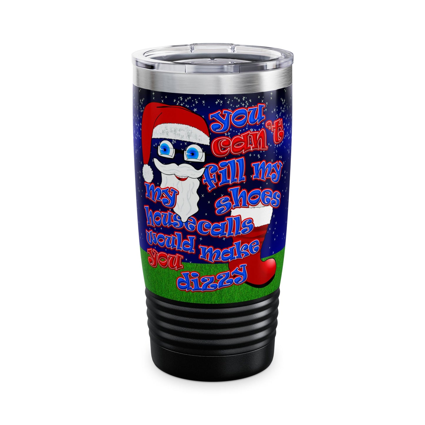 santa's shoes - Ringneck Tumbler, 20oz ('snoops' background)