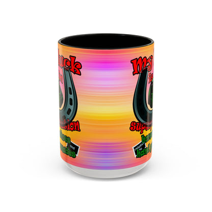 my luck - Accent Mug (color blur)