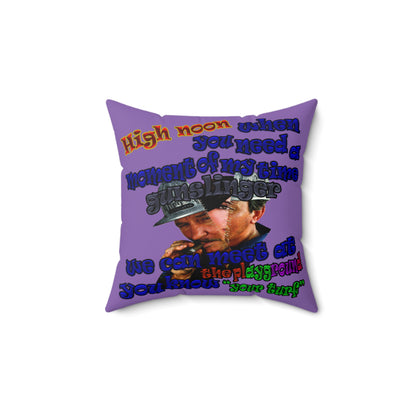 high noon - Spun Polyester Square Pillow - (light purple)