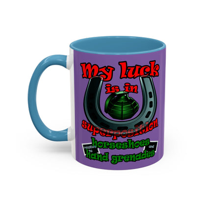 my luck - Accent Mug (light purple)