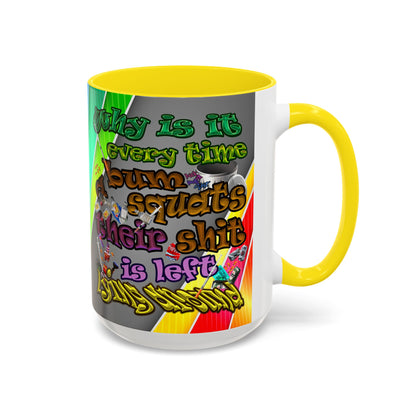 the bum's shit - Accent Mug (rainbow split)