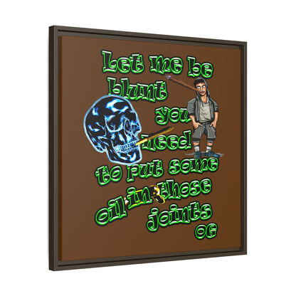 og - framed canvas art (brown)