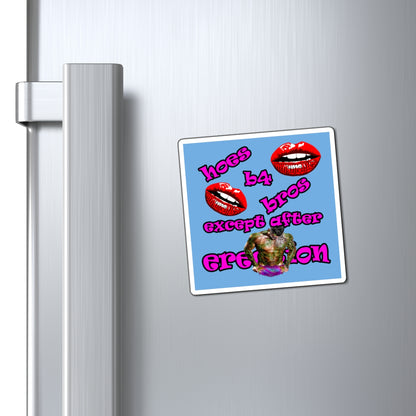 hoes b4 bros - Magnets - (light blue)