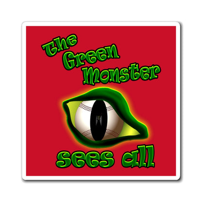 green monster - Magnets - (dark red)