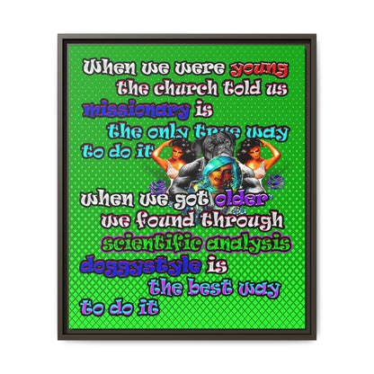 doggystyle - framed canvas art (logo green)