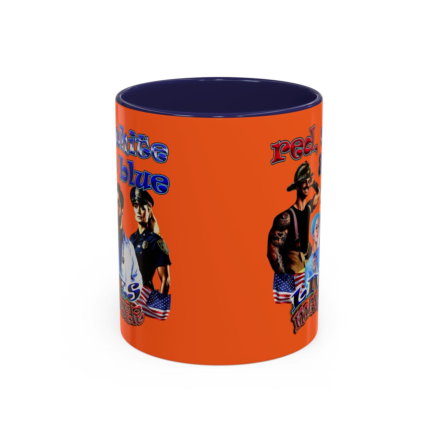 rw&b lives matter - Accent Mug (orange)