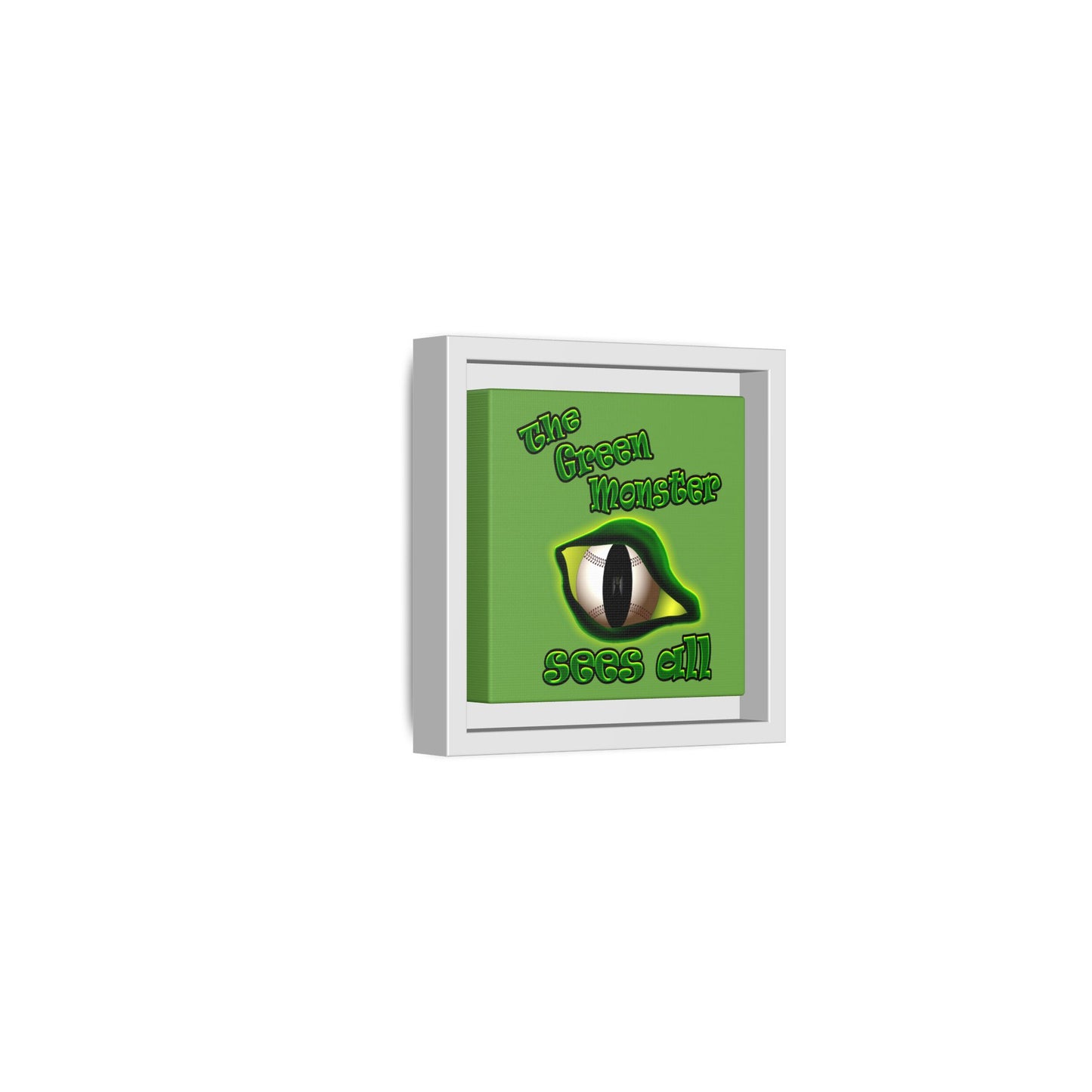 green monster - framed canvas art (green)
