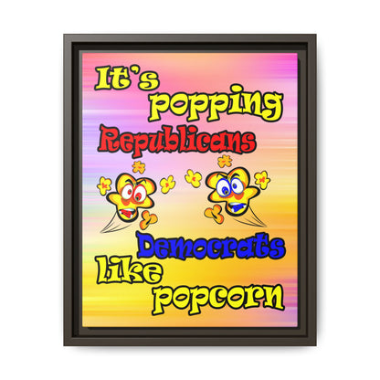 popping like popcorn - framed canvas art (color blur)