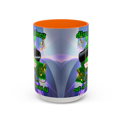 disc jockey - Accent Mug (grey-pink wave)
