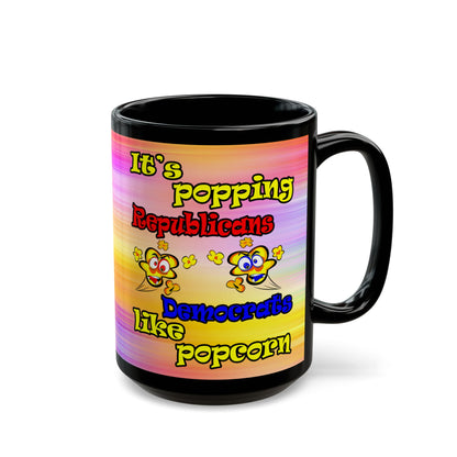 popping like popcorn - Black Mug (color blur)