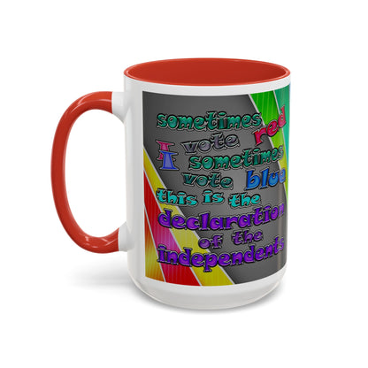 declaration of the independents - Accent Mug (rainbow split)