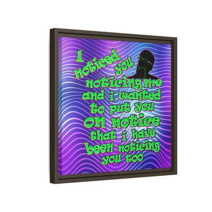 noticed you noticing - framed canvas art (purple wave)