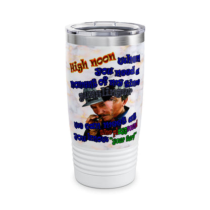 high noon - Ringneck Tumbler, 20oz (white marble)