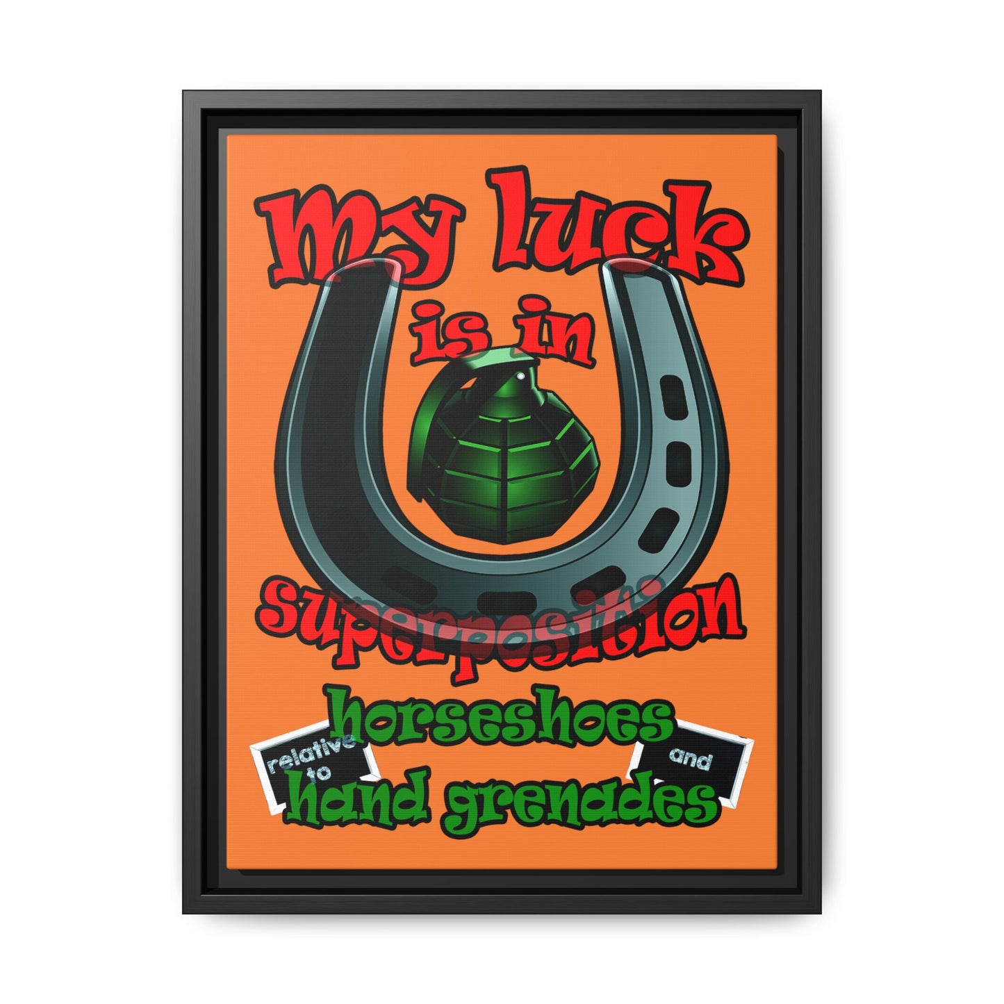 my luck - framed canvas art (crusta)