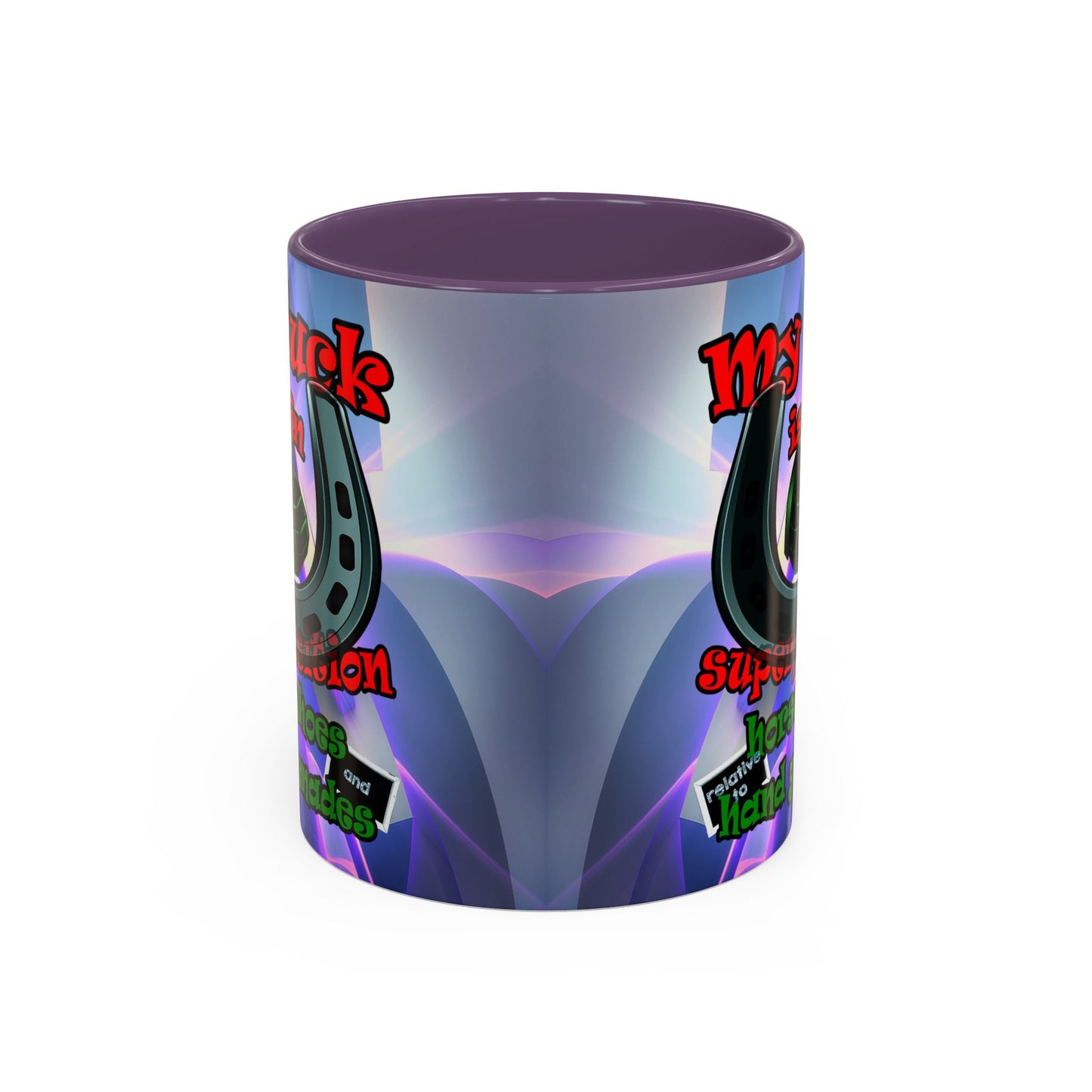 my luck - Accent Mug (grey-pink wave)