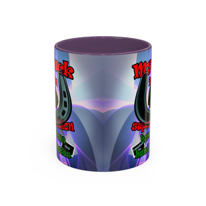 my luck - Accent Mug (grey-pink wave)