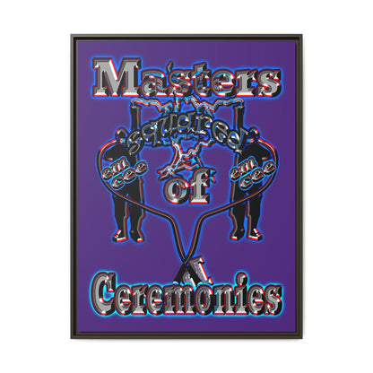 em cee squared - framed canvas art (purple)