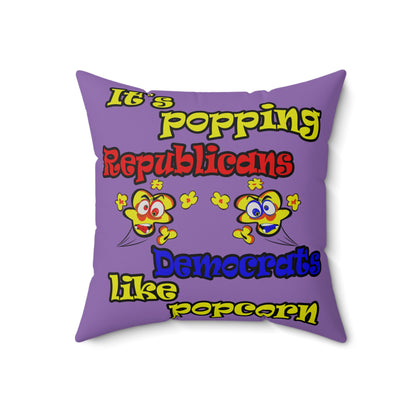 popping like popcorn - Faux Suede Square Pillow - (light purple)