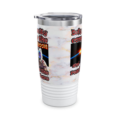 defy conquer reach - Ringneck Tumbler, 20oz (white marble)