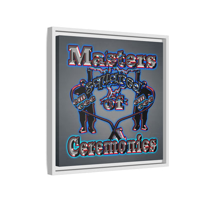 em cee squared - framed canvas art (grey-light grey)