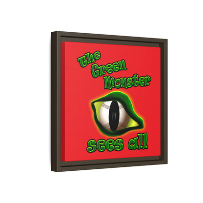 green monster - framed canvas art (red)