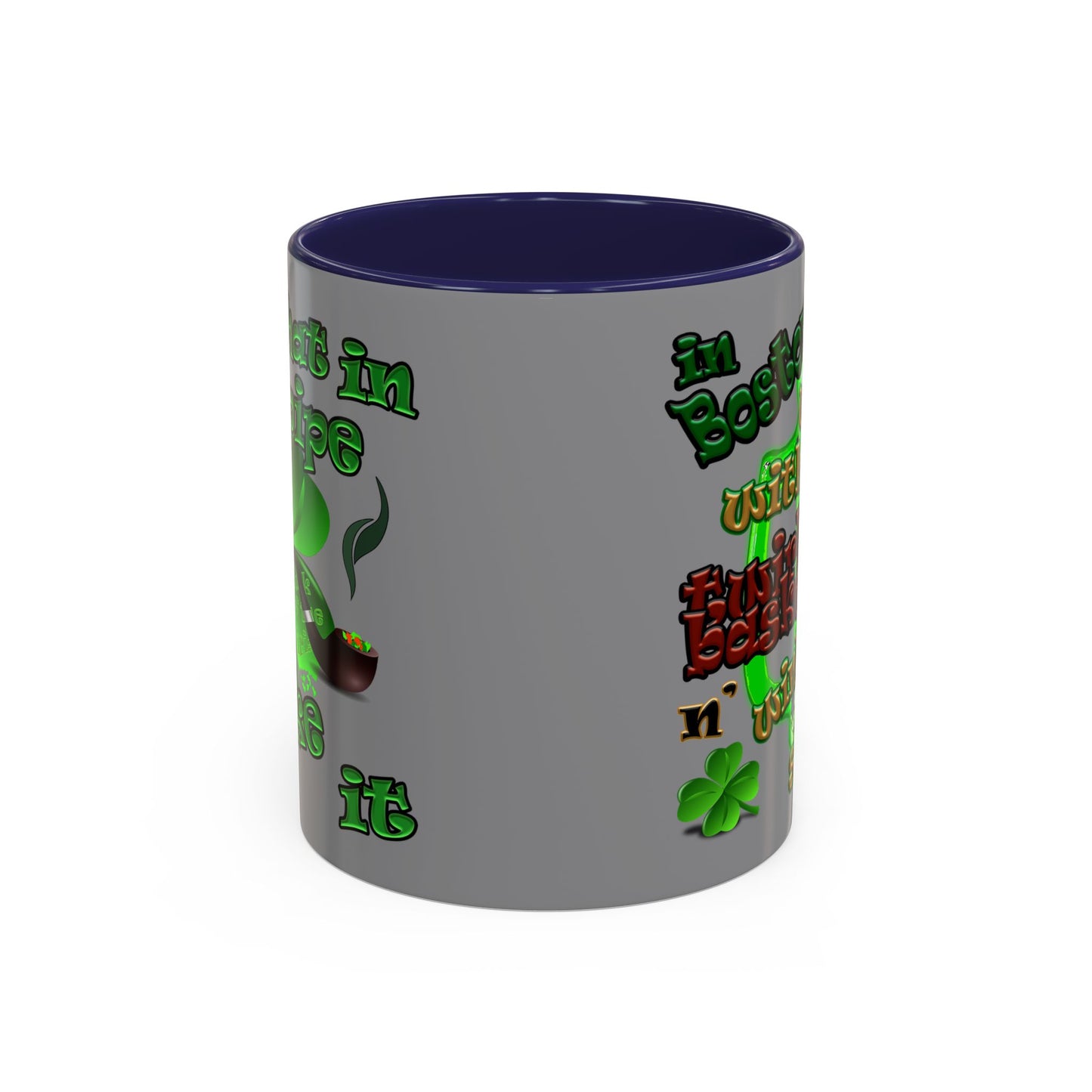 celtics logo - Accent Mug (grey)