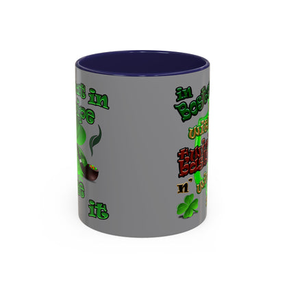 celtics logo - Accent Mug (grey)