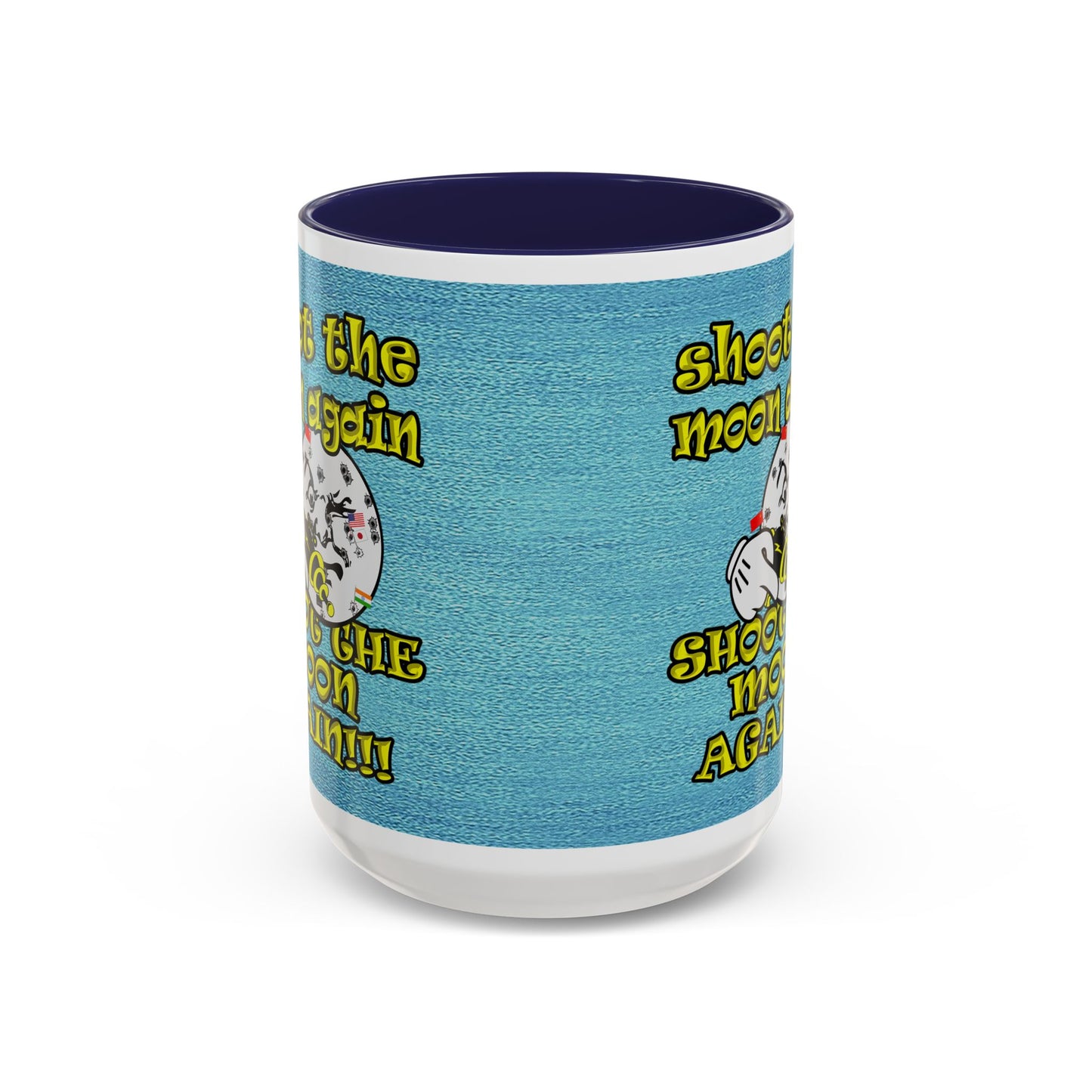 shoot the moon again - Accent Mug (faded blue)