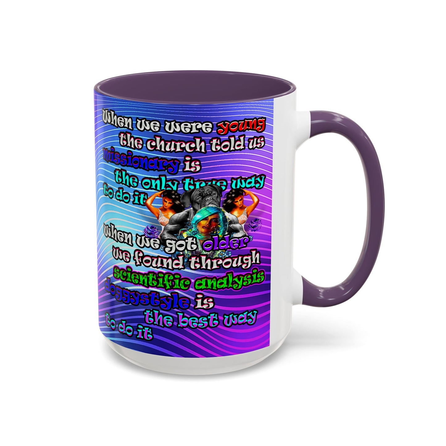 doggystyle - Accent Mug (purple wave)
