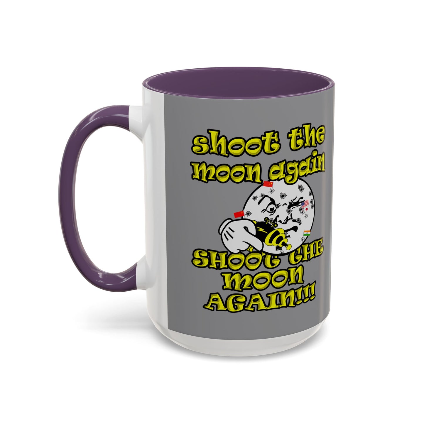 shoot the moon again - Accent Mug (grey)