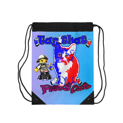 tag that - Drawstring Bag (light blue-purple wave)