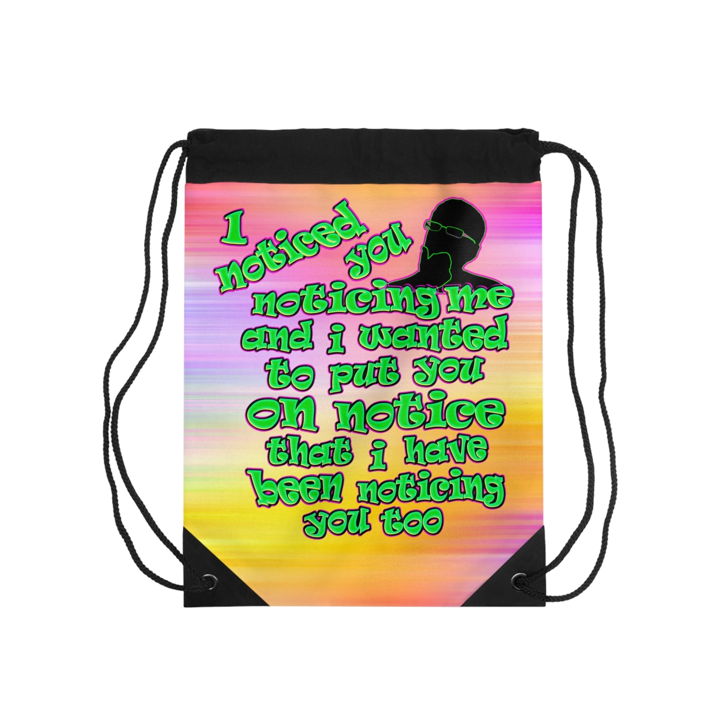 noticed you noticing - Drawstring Bag (color blur)