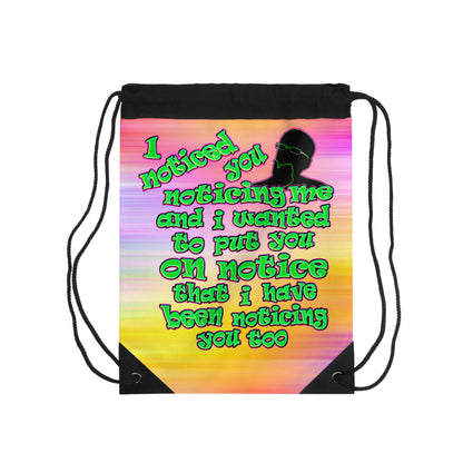 noticed you noticing - Drawstring Bag (color blur)