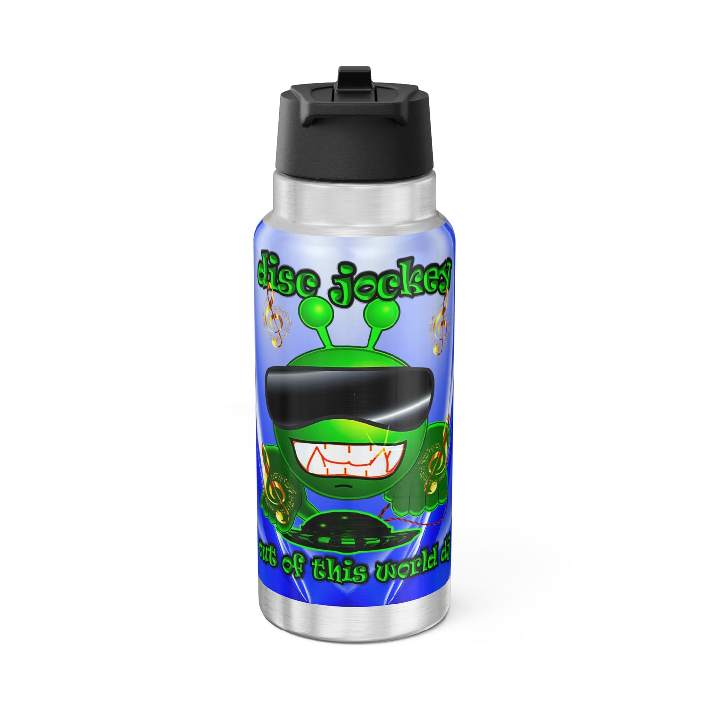 disc jockey - Gator Tumbler, 32oz (blue-white wave)